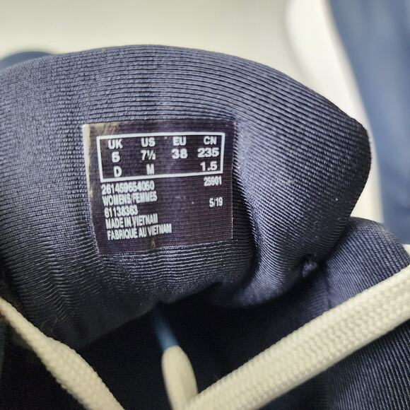 Clarks Waterproof Boots Womens Size 7.5 Step North Mid Navy Blue Cloudsteppers - Picture 11 of 14